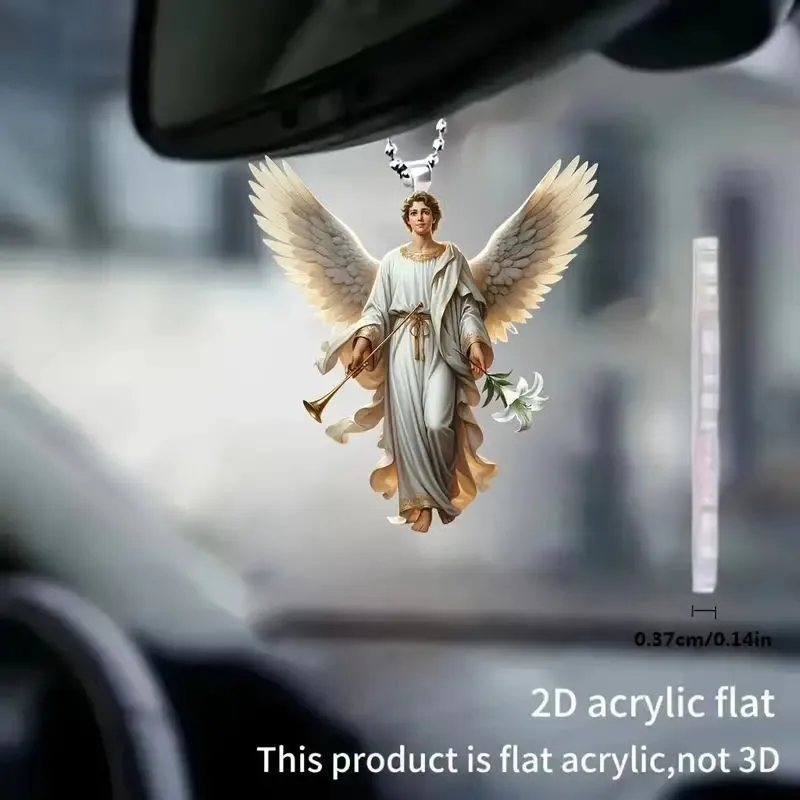 2DArtistic Angel Pendants Durable Acrylic Car Interior Decor Accessories Small Pendant Bag Key Perfect Gift Best-selling Product