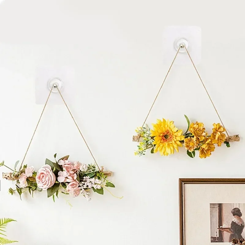 Self-Adhesive Ceiling Hooks Outdoor Garden Planter Flower Pot Hanging Bracket Hook Heavy Duty Wall Mounted Hanging Basket Hooks