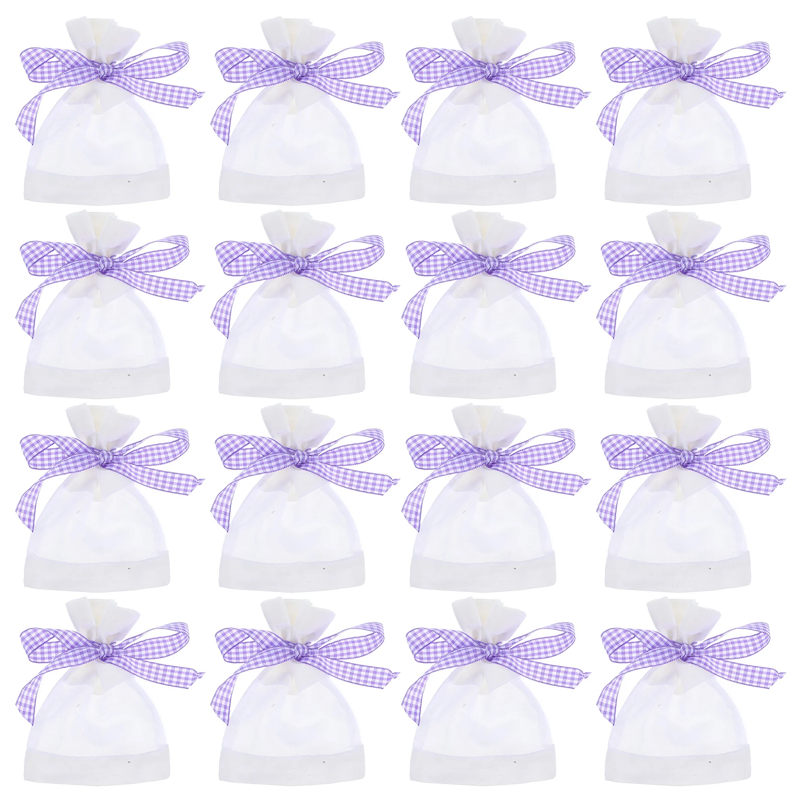 

20pcs Lavender Empty Small Drawstring Cloth Pouches For Dried Flowers Jewelry Candy Home Travel Party Favor