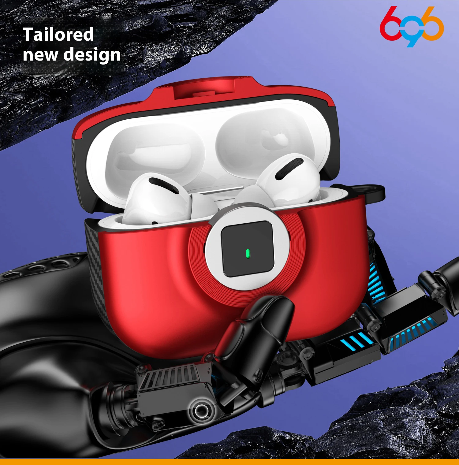 حافظة Airpods 4 مع غطاء قفل آمن لأجهزة AirPods Pro 2 2nd 3nd 1st Generation حافظات سماعة رأس من البولي يوريثان مع سلسلة مفاتيح #4