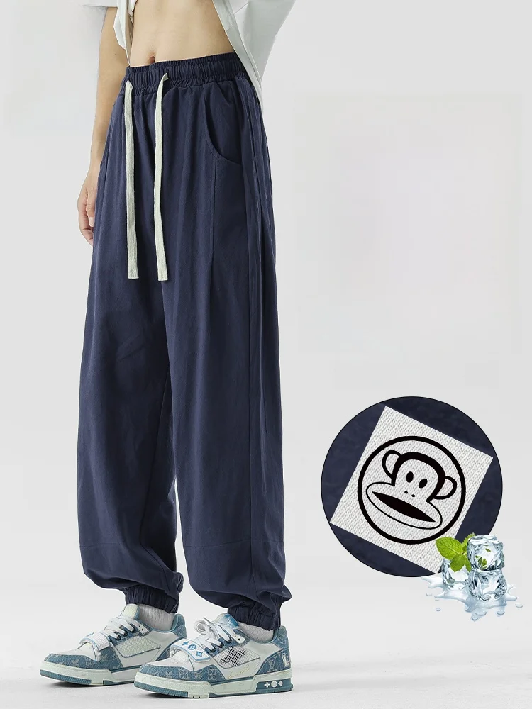 

Paulfrank Pure Cotton Men's Casual Pants Loose Fit American Sle Autumn New Sports Trousers Breathable Lightweight