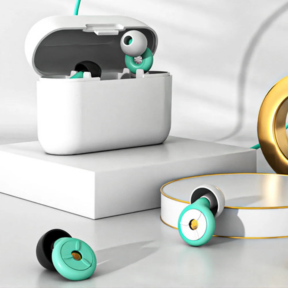 سدادات أذن من السيليكون لحماية الأذن، سدادات أذن مقاومة للماء ومضادة للضوضاء، قابلة للغسل مع أغطية سدادة الأذن وحافظة للاستحمام أثناء السباحة