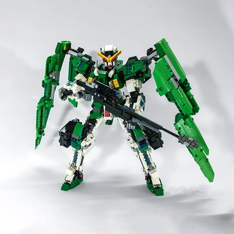 1525pcs MOC Mobile Suit Dynames GN-002 Scale 1 60 Technical Model Toys Building Blocks Construction Christmas Gifts Display