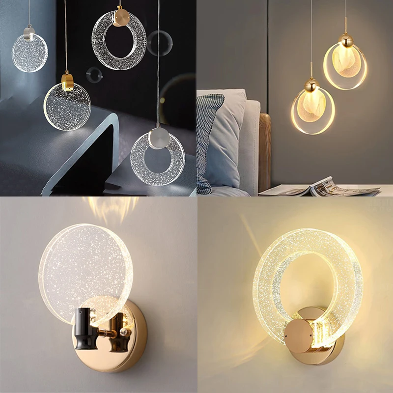 bolha de cristal luzes pingente nordic led liga pendurado lampadas sala estar jantar quarto iluminacao interior ouro prata luminarias 01