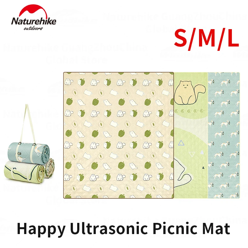 Naturehike Happy Ultrasonic Mat for Camping Outdoor Picnic Beach Trip 5 Layer Thickened Groundsheet Moistureproof Pad Waterproof