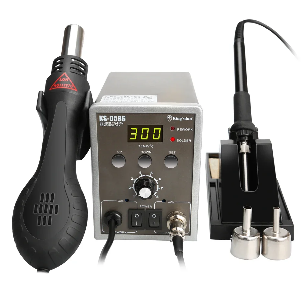 220V/110V 700W Lead-Free Soldering Station BGA Rework SMD Hot Air  Heat Eletrics Iron Kit Tool Welding Tip