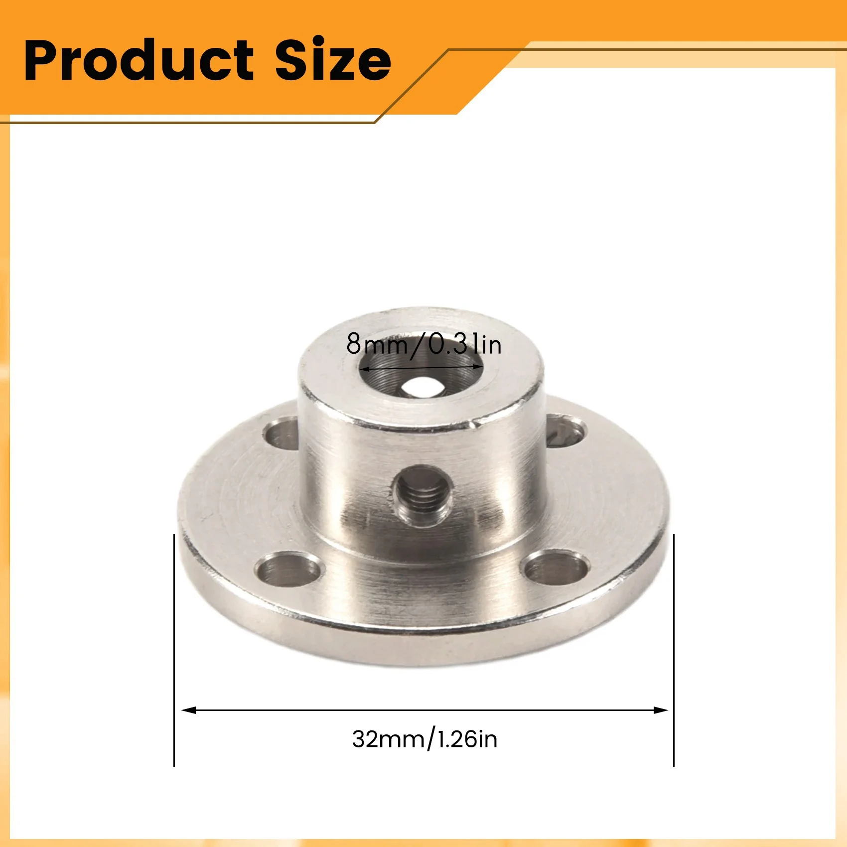 

ABKJ-8Mm Flange Coupling Connector, Rigid Guide Steel Model Coupler Accessory, Shaft Axis Fittings(20 Pack)
