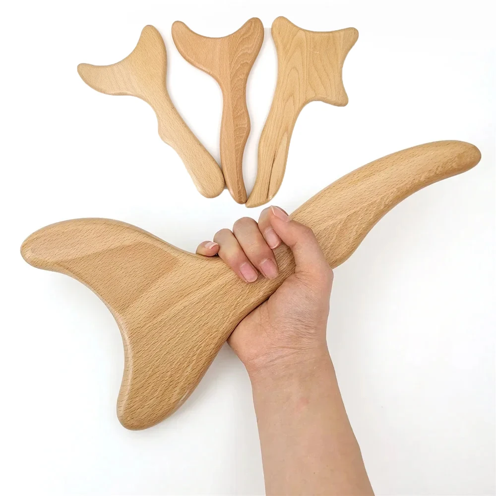 Buche Schab brett Holz Guasha Massage Schaber Werkzeug Druckt herapie für Nacken Körper Meridian Bagger Akupunktur Board