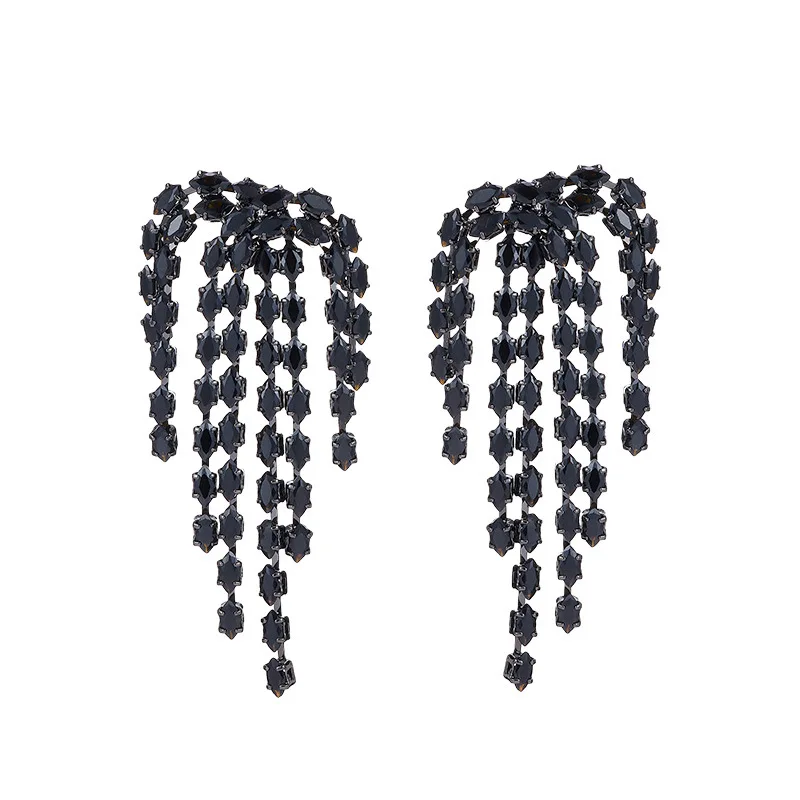 

Light Luxury Cubic Zircon Tassel Earrings Retro Long Simple Design Earring for Women Elegant Fashion Jewelry LYX106