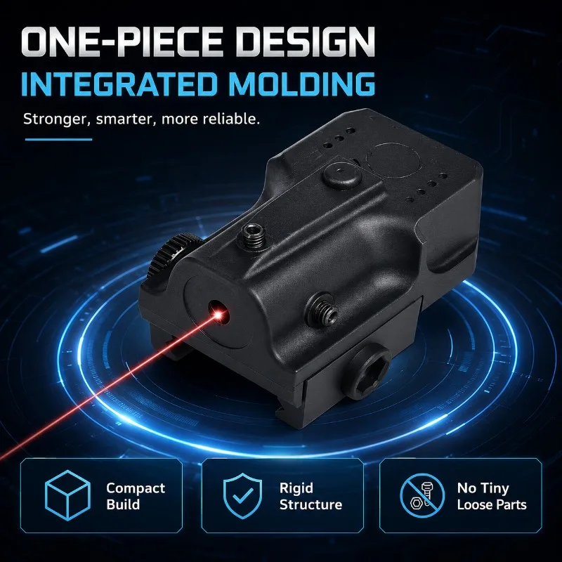 Compact Alloy Hobby Ornament, Fine‑Tunable Red‑light Indicator Compatible with Universal 20mm Slide Rail