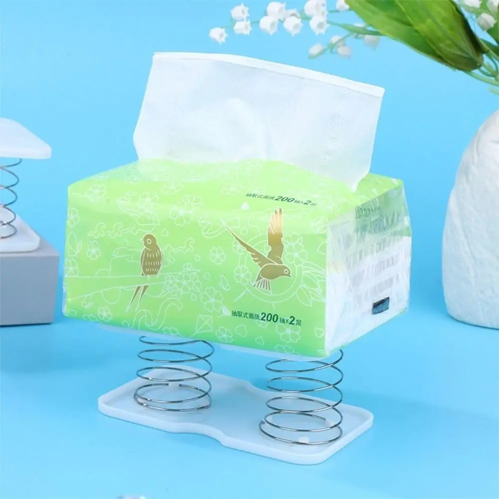 Tissue Dispenser Tissue Box Spring Support-Spring Loaded Lifting Spring Tissue Holder for Office Home Kitchen Toilet Car