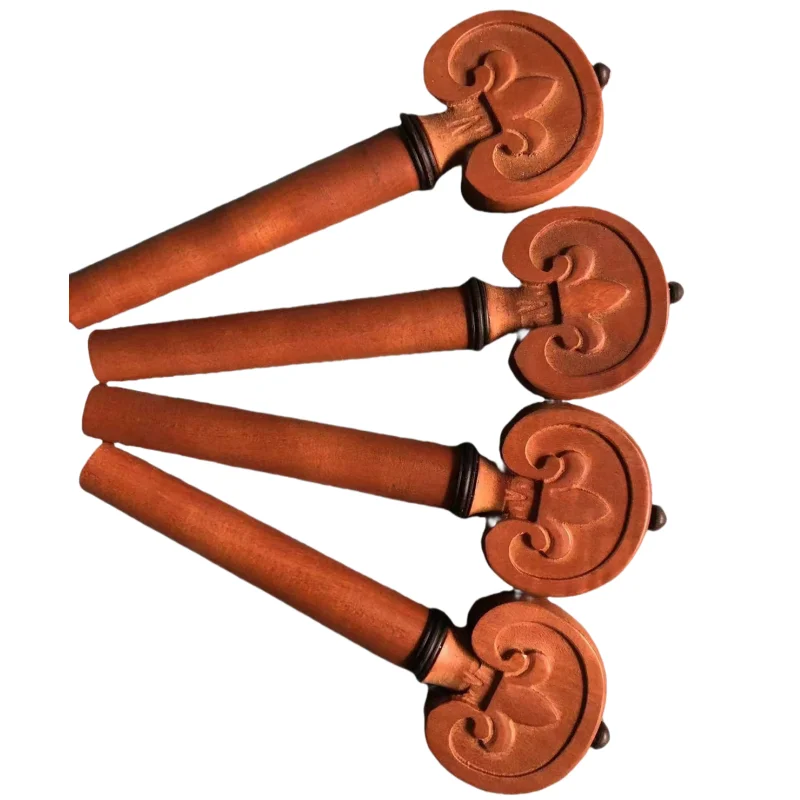 

4pcs Carved Cello String Tuning Peg Rosewood Jujube Wood, High Quality Cello Pegs Accessoires