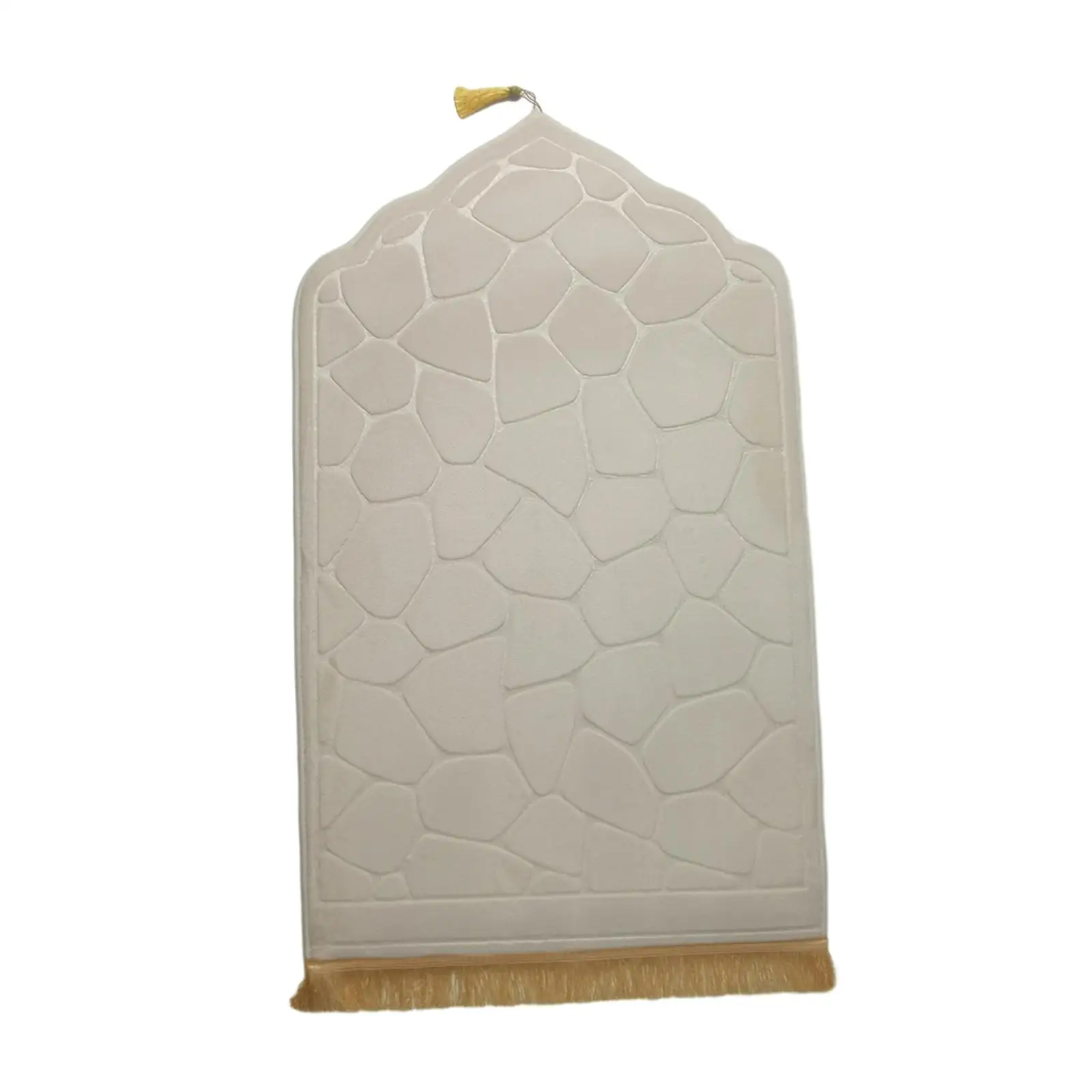 Travel Prayer Rug for Men Women Soft Flannel Mat with Non Slip Back for Home Bedroom Living Room Ramadan Eid Gift