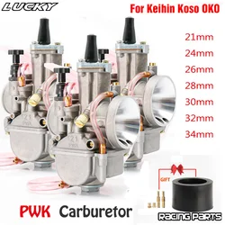 2T 4T Universal Keihin Koso Oko Motorcycle PWK Carburetor 21 24 26 28 30 32 34mm With Power Jet For Racing Motor