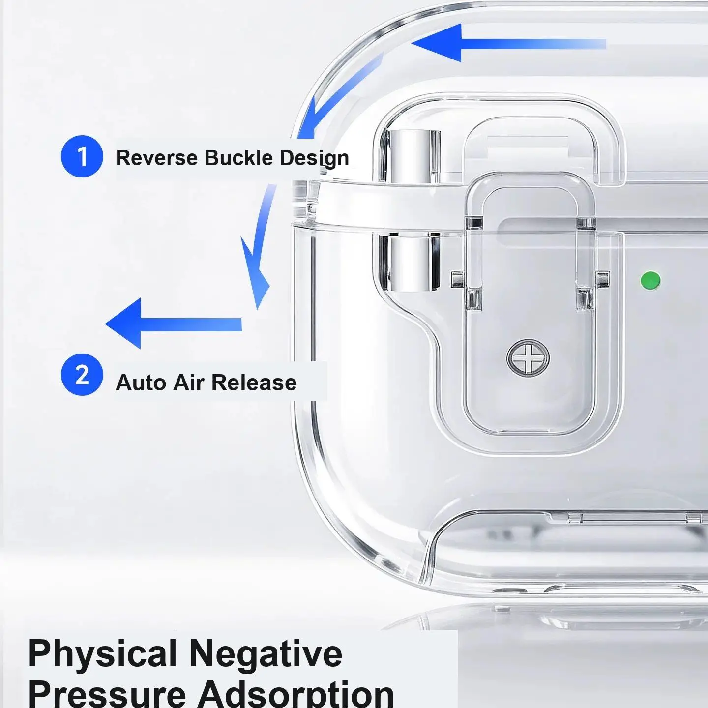 New for AirPods Pro 3/Pro 2/4 with Keychain [Auto Pop-Up Lid ] Soft TPU Clear Cover Phone Bracket Design for AirPods 4/Pro 3/Pro view 2