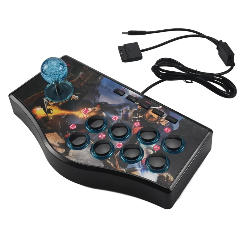 Retro Arcade Game Rocker Controller Usb Joystick For Ps2/Ps3/Pc/Android Smart Tv Built-In Vibrator Eight Direction Joystick