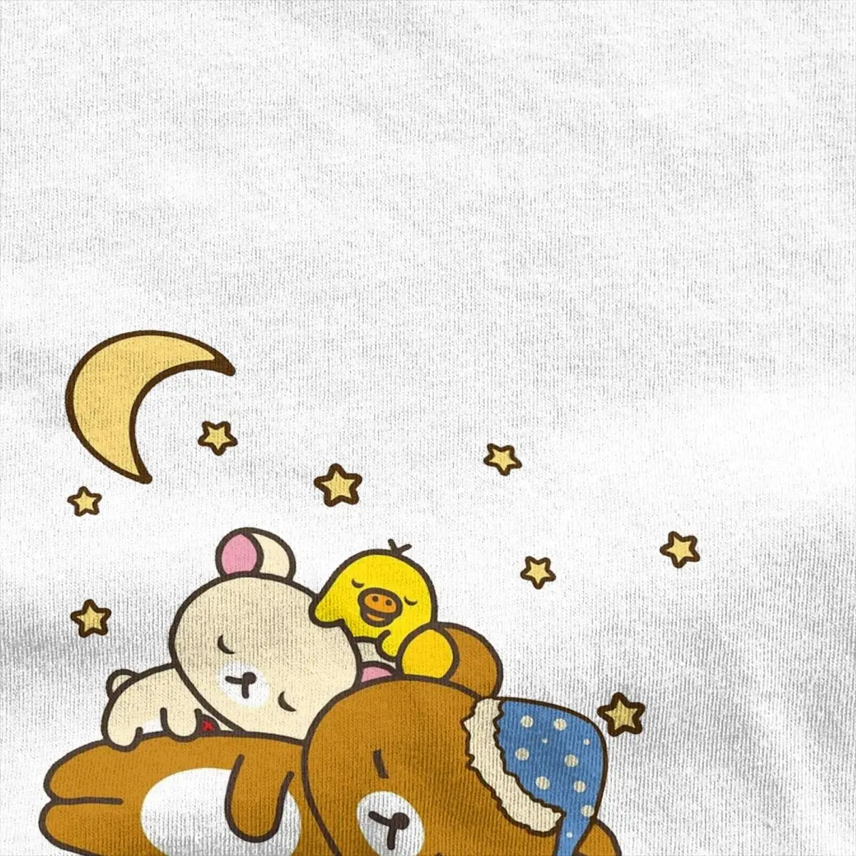 Sleepy Time Bears Rilakkumaเสื้อยืดNovelty Tเสื้อแขนสั้นStreetwear TShirtฤดูร้อนผ้าฝ้ายBreathable OVERSIZE Tees