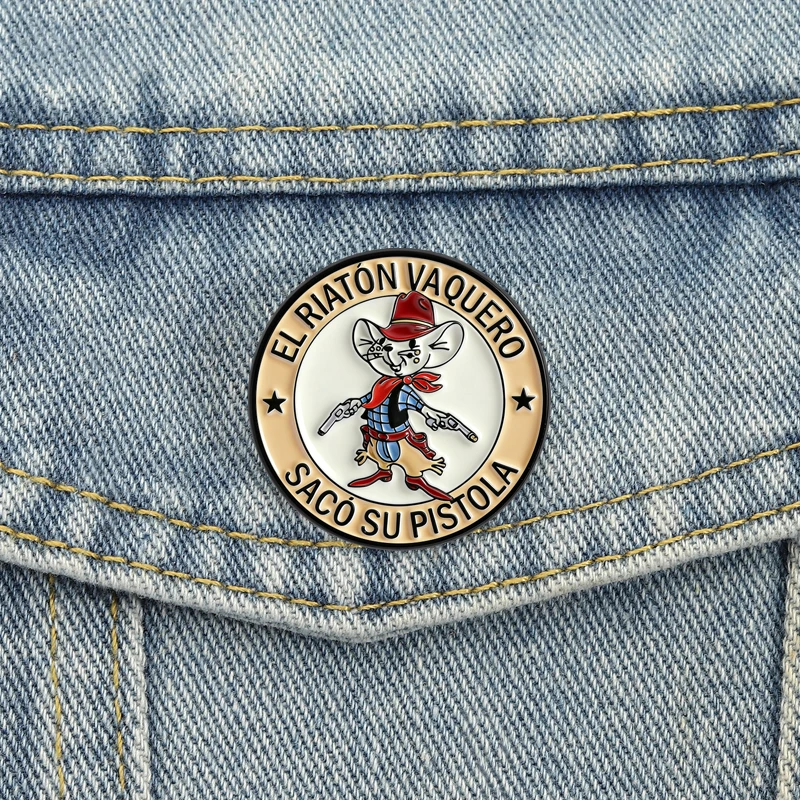 كاوبوي الجرذ شريف المينا دبابيس الكرتون الحيوان دبابيس التلبيب شارات لطيف الكلاسيكية الأطفال الموسيقى مجوهرات هدية لمحبي الأصدقاء