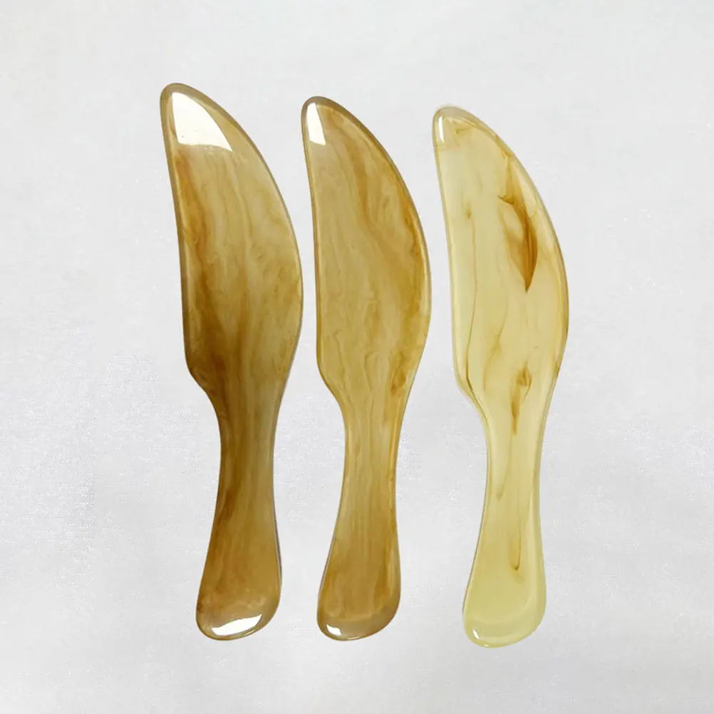

2pcs Gua Sha Massage Tool Body Scraping Tools For Muscle Relief Face Neck Hand Foot Care Reusable Resin Massager Portable