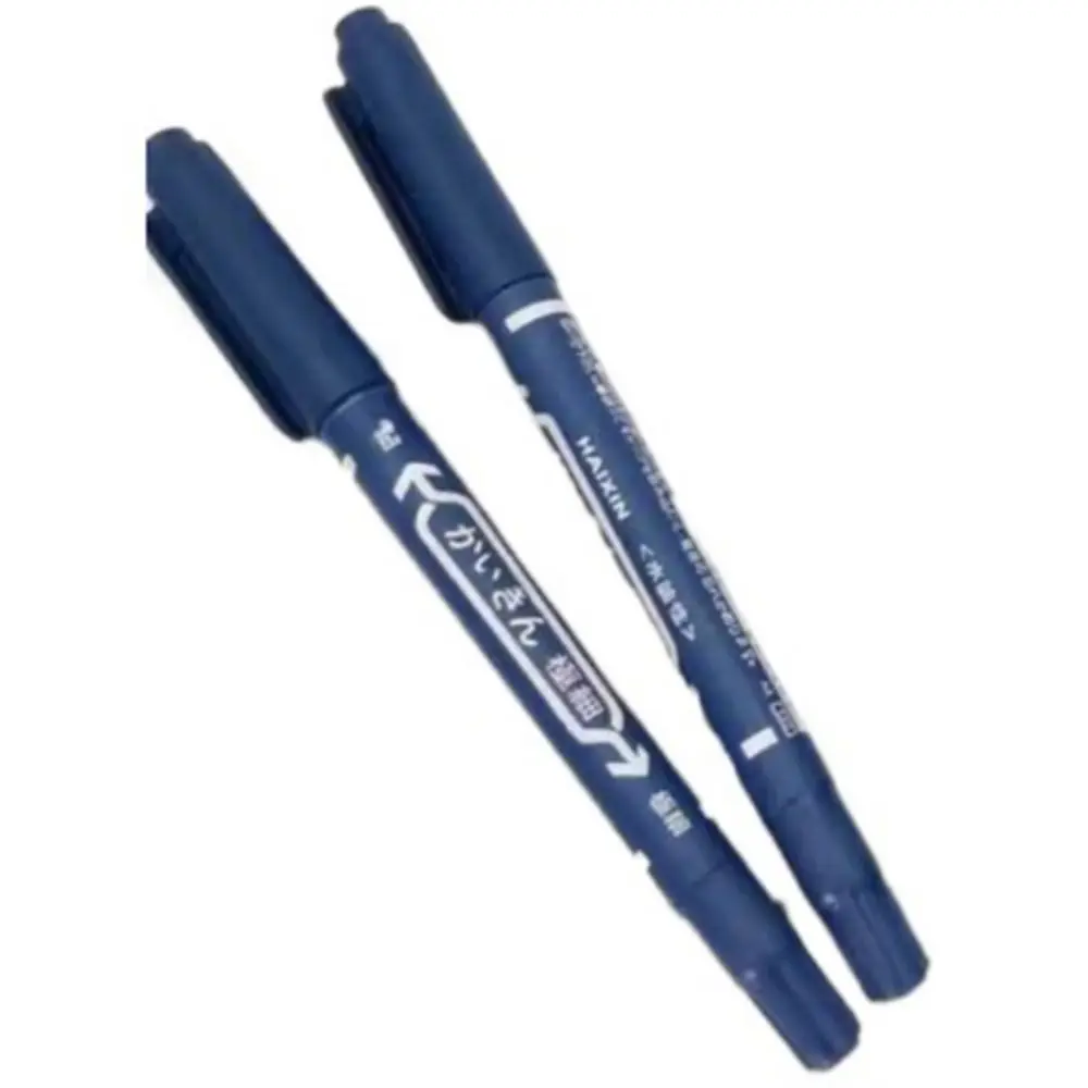 

2Pcs/set Thin Pen Tip Tattoo Skin Marker Pen Black/Red/Blue Ink Large Capacity Double Headed Marker Pen Stationery Waterproof