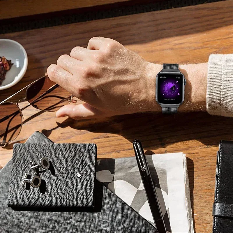 سوار ساعة ميلان ، 45 ، 44 Apple ، Ultra 49 ، iWatch Series 10 ، 9 ، 7 ، 8 ، 6 ، SE ، 5 ، 4 ، حزام معدني Correa 46 ، 40 من من من من ، 42 من ، 41