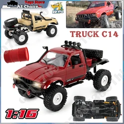 WPL C14 RC Car 1:16 2.4G 2CH 4WD Mini Off-road RC Semi-truck with Metal Chassis / TPR Tires / 15km/h 1/16 Rc Truck Cars