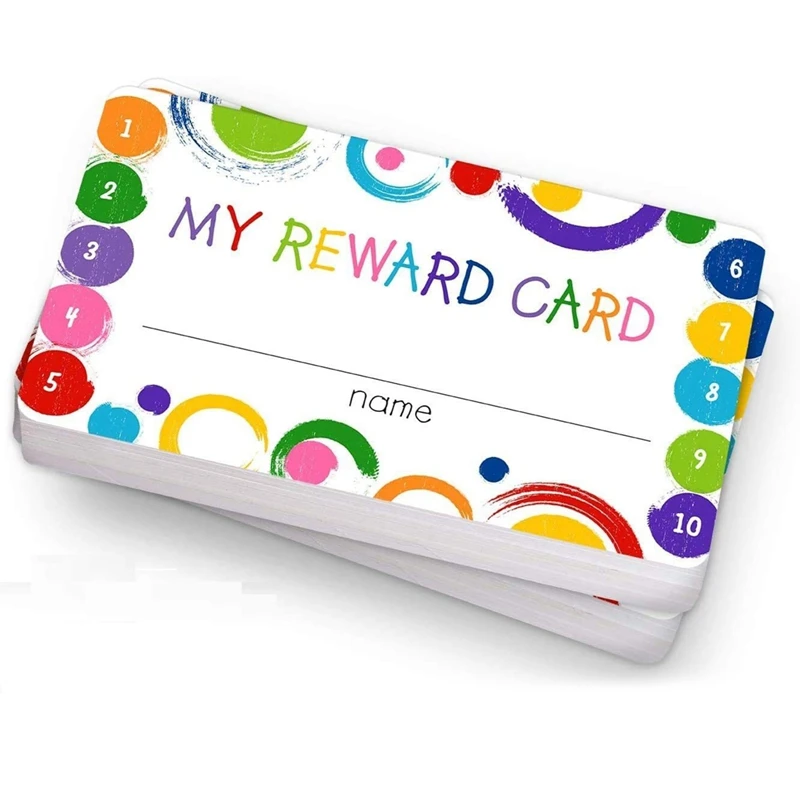 Punch Cards My Reward Cards for Classroom Student Home Behavior Incentive for Children Motivational Kids Cute Card