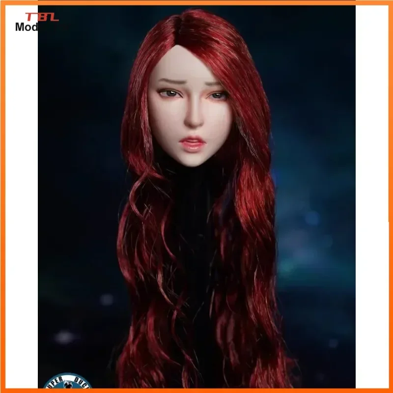 

SDH027 1/6 Scale Asian Girl Long Hair Open Mouth Head Sculpt Head Carving Model for 12" Pale Skin Body PH JIAOU Toys