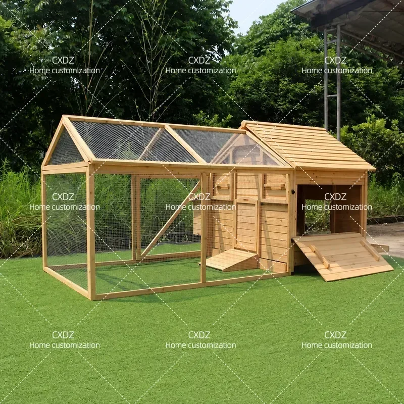 Large Outdoor Rabbit Cage Wholesale Breeding Hutch Nest Box House for Rabbits Chickens Pigeons Egg Laying Hen Coop Large Size