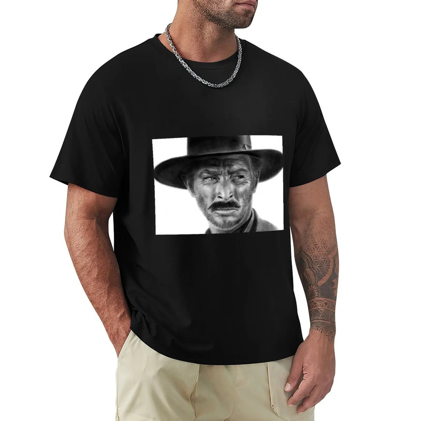 Camiseta Lee Van Cleef The Bad The Good, The Bad & Ugly, camiseta con estampado de estilo moderno