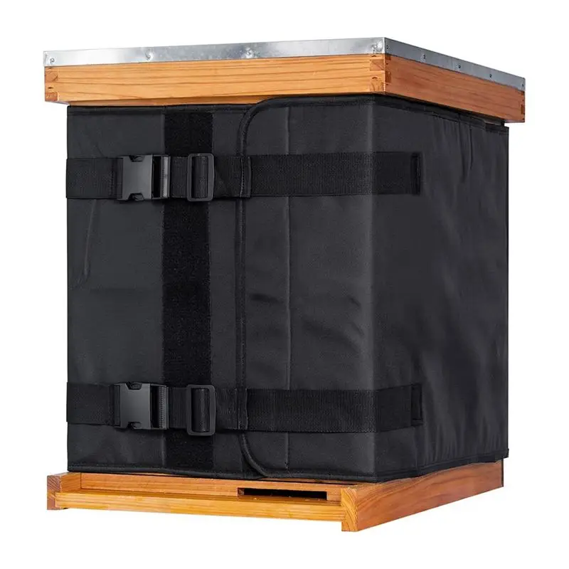 EYFL-Beehive Wrap In 600D Oxford Cloth For 10 And 8 Frame Bees, Adjustable Design Fits 2 Deep Hives Winters Box