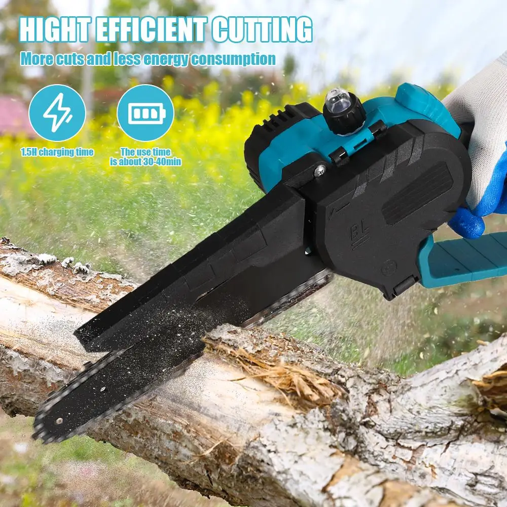منشار كهربائي صغير لاسلكي 21 فولت 8 بوصة 2000 وات، منشار كهربائي بزاوية قابلة للتعديل لبطارية ماكيتا 18 فولت، قطع الخشب والبستنة