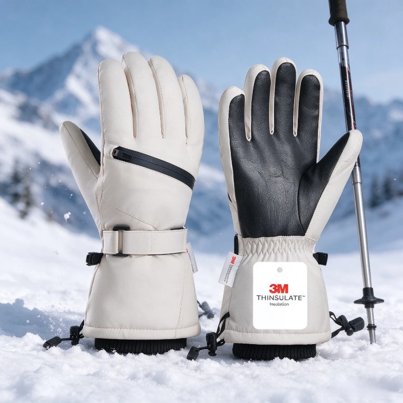 Winter Ski Gloves Windproof Coldproof Waterproof Skiing Gloves Non Slip Snowboard Accessories Full Palm Touch Screen Winter Item