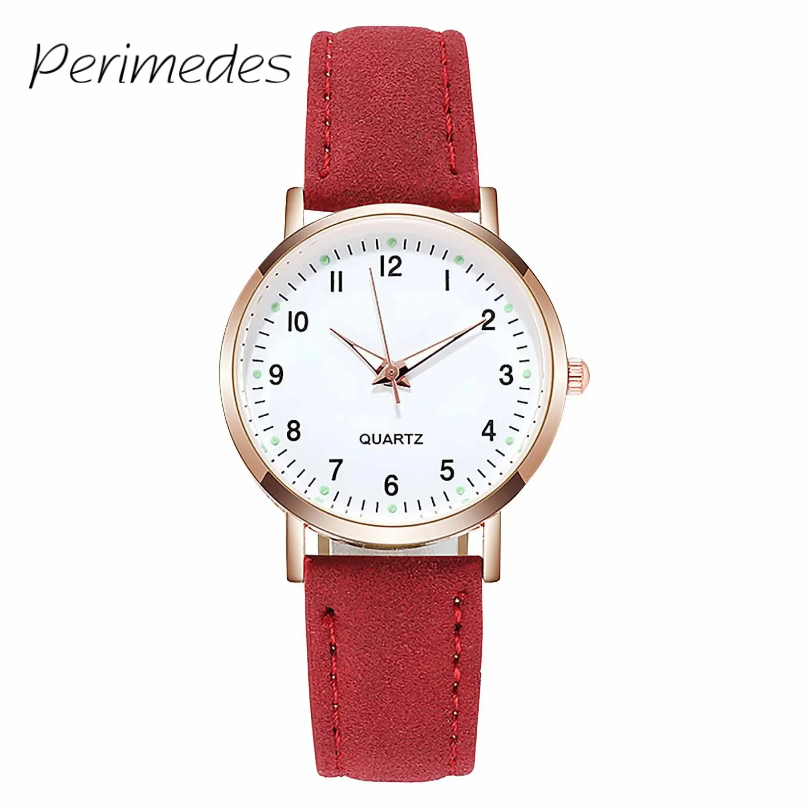 

Women'S Luminous Watch Quartz Movement Leather Strap Slim Profile Comfortable Watch Ladies Lightweight Watch Fashion Reloj Mujer