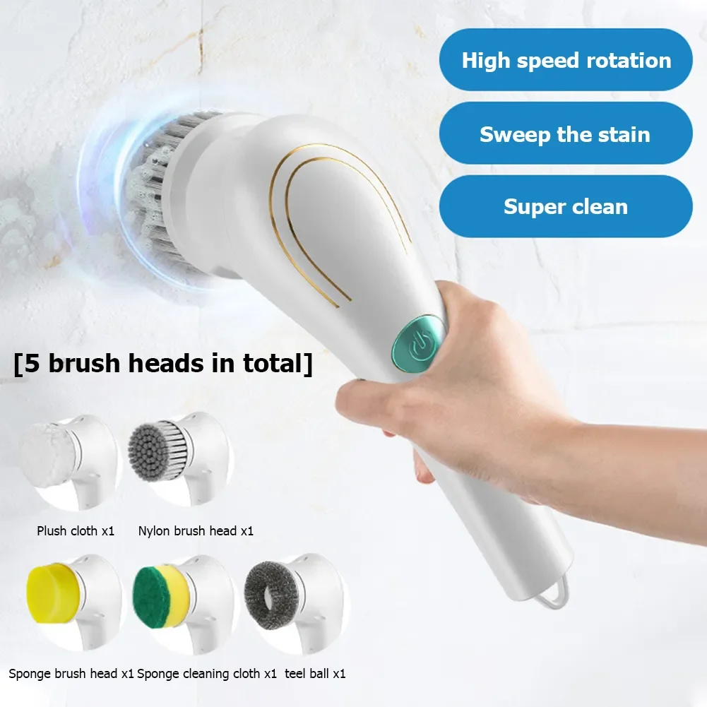 

Electric Cleaning Brush Useful Things for Home Kitchen Usb Charging Bathroom Brush Tool Dishwashing Household Cleaning