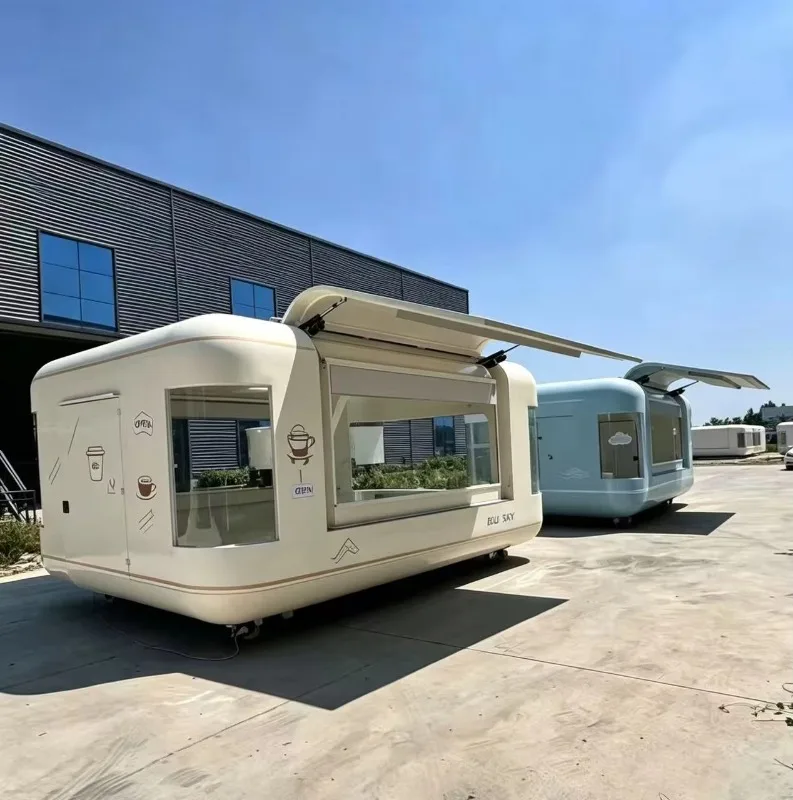 Custom Mobile Food Trailer Fully Equipped Commercial Kitchen Fast Food Coffee Pizza Burger BBQ Truck For Sale