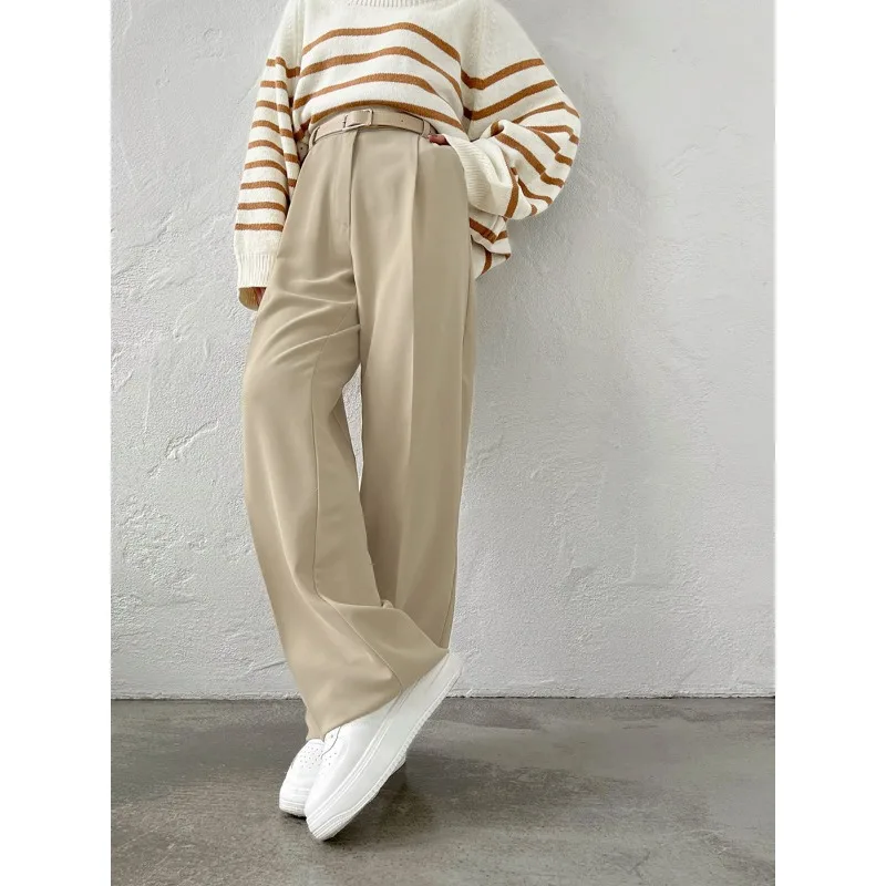 Suit pants 2026 spring and summer new women's casual temperament commuting loose straight trousers suit pants