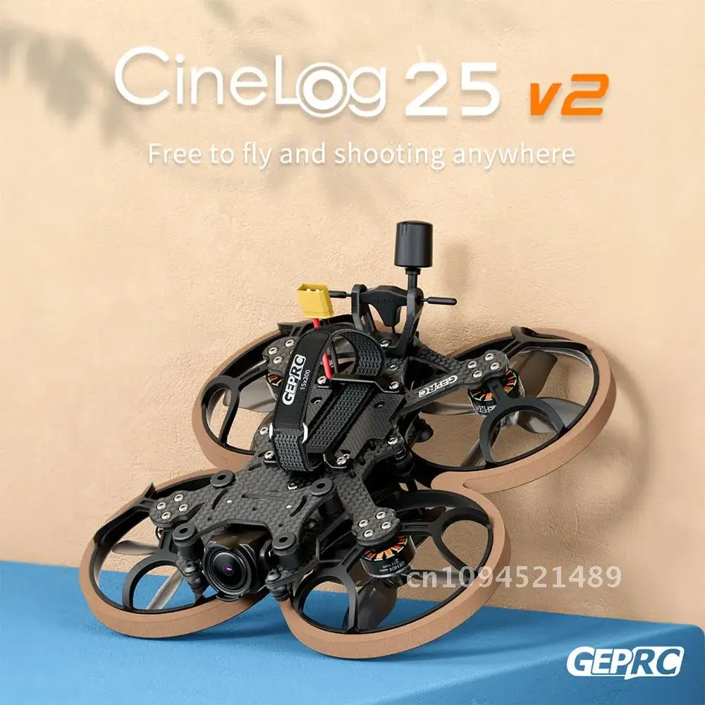 GEPRC Cinelog25 V2 Analog Quadcopter 2.5 Inch FPV Drone with Caddx Ratel2 Integrate Indoor Outdoor Flying Altralight within 250g