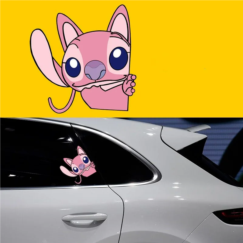 

Милые виниловые наклейки с выглядывающим инопланетянин, игривое украшение для электромобиля для окон, креативный химерный дизайн, привлекательный