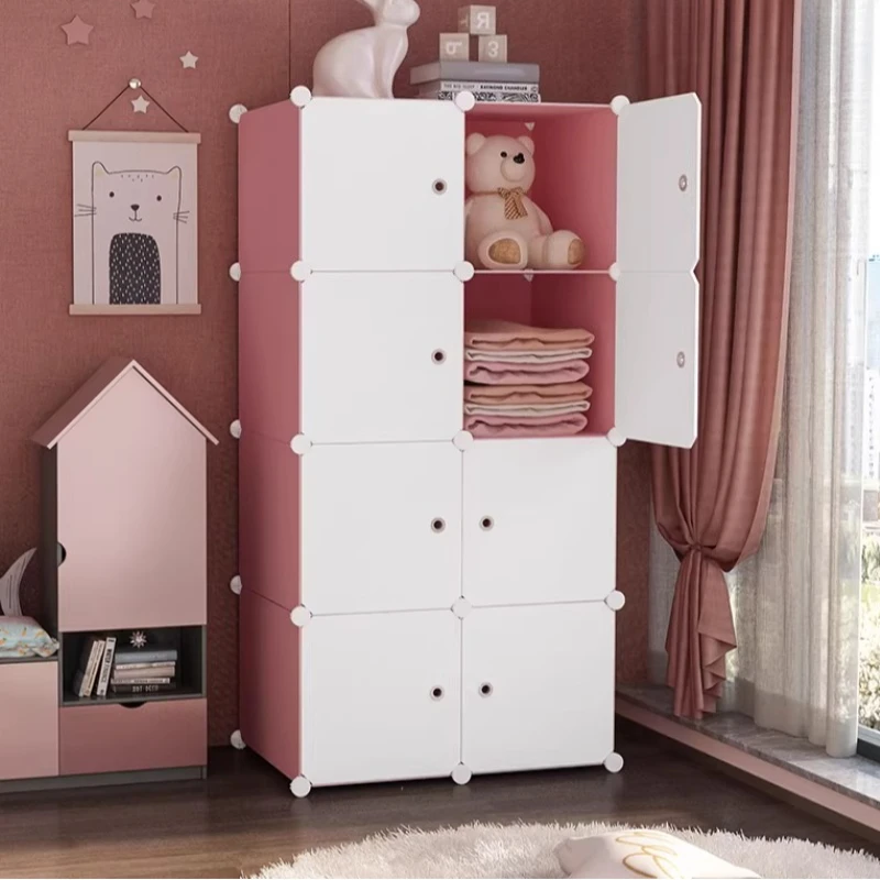Simple Nordic Wardrobe Partitions Clothes Modern Kids Storage Display Wardrobe Minimalist Modular Guarda Roupa Trendy Furniture