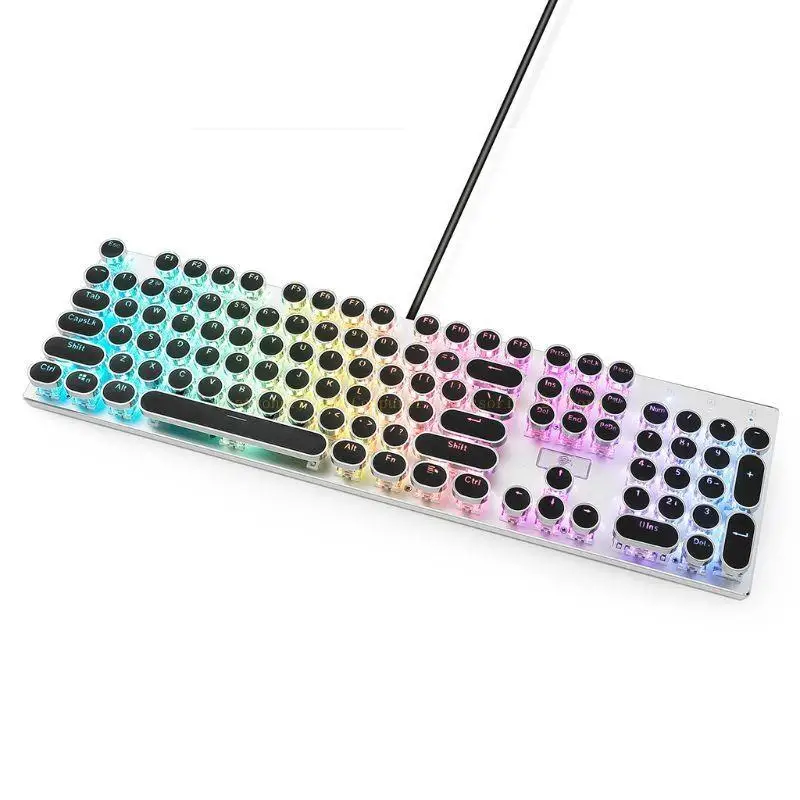 104/87 Keys USB Keyboards Gaming Keyboards RGB Backlit สำหรับ PC Laptop Gamers