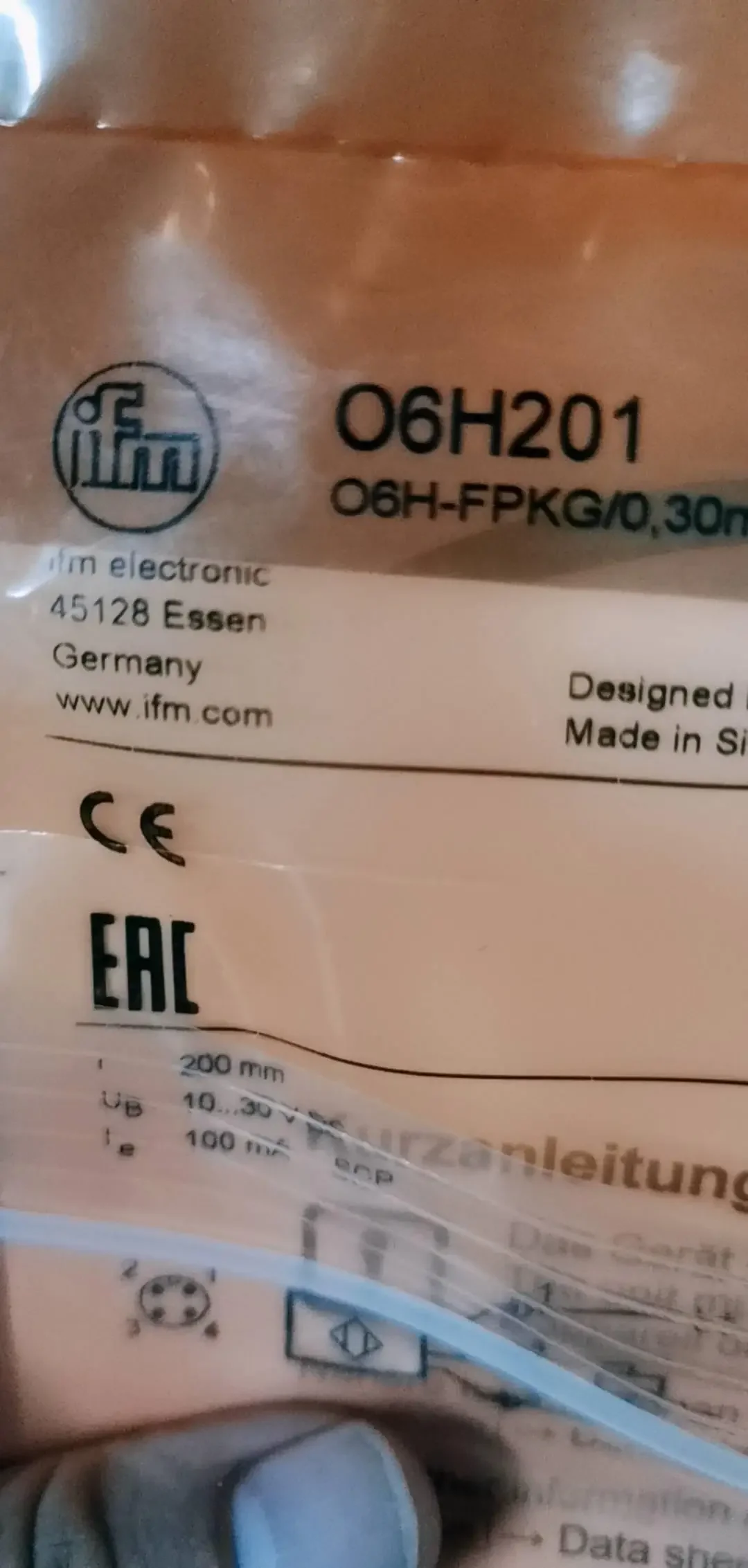 Ifm o6h201 o6h200 06 h200 06 h201 neu und original