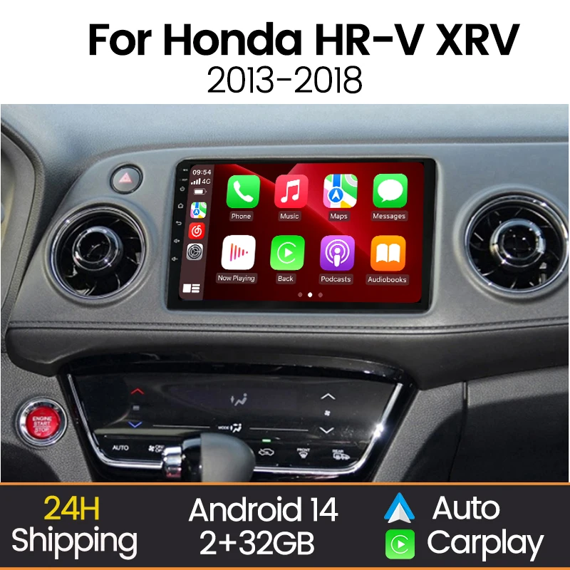 

Интеллектуальная автомобильная система MEKEDE для Honda HR-V XRV 2013-2018, беспроводной CarPlay, Android Auto, Wi-Fi, Bluetooth, автомобильное радио, мультимедийный плеер