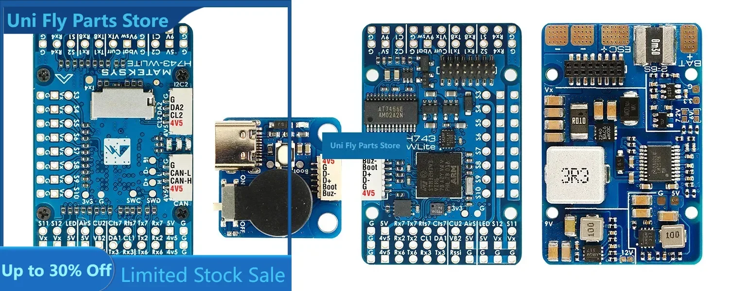 MATEKSYS Matek H743-WLITE 2~6S Lipo Barometer DPS310 Flight Controller For RC Airplane Fixed-Wing FPV DronesUniFly