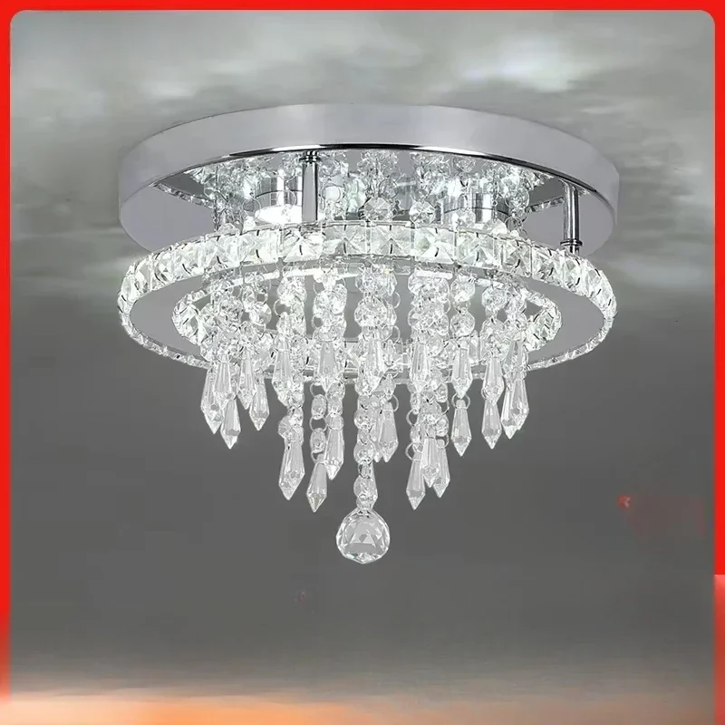 クリスタルシーリングライトスクエアランプ屋内モダンな-led-シャンデリアランプ部屋リビング家の装飾光沢クリスタルシャンデリア