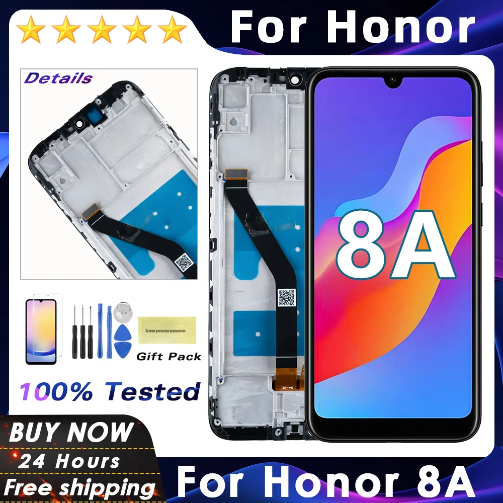 6.09''For Honor 8A JAT-AL00 JAT-TL00 LCD Screen Assembly Touch Screen Replacement with Digitizer for Huawei Honor 8A Display