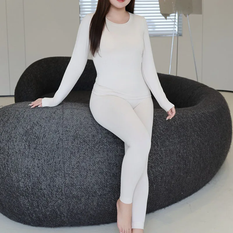 

4XL модное женское длинное нижнее белье больших размеров John Premium, осеннее эластичное удобное термобелье, тонкие топы и брюки 9404