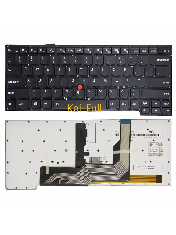 

Клавиатура с английской раскладкой для ноутбука Lenovo ThinkPad S3 Yoga 14 00HW763 SN20F98414 00HW80