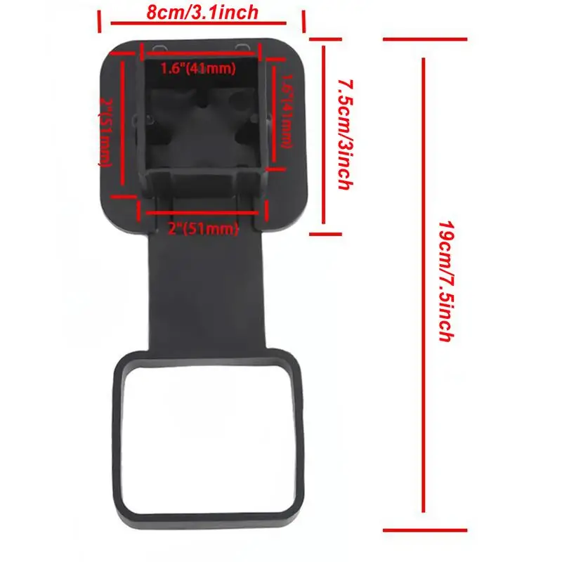 Trailer Hitch Receiver Cover Universal 2inch Rubber Tow Plug Tube Cap Protector Trailer Tow Hitch Tube Cover