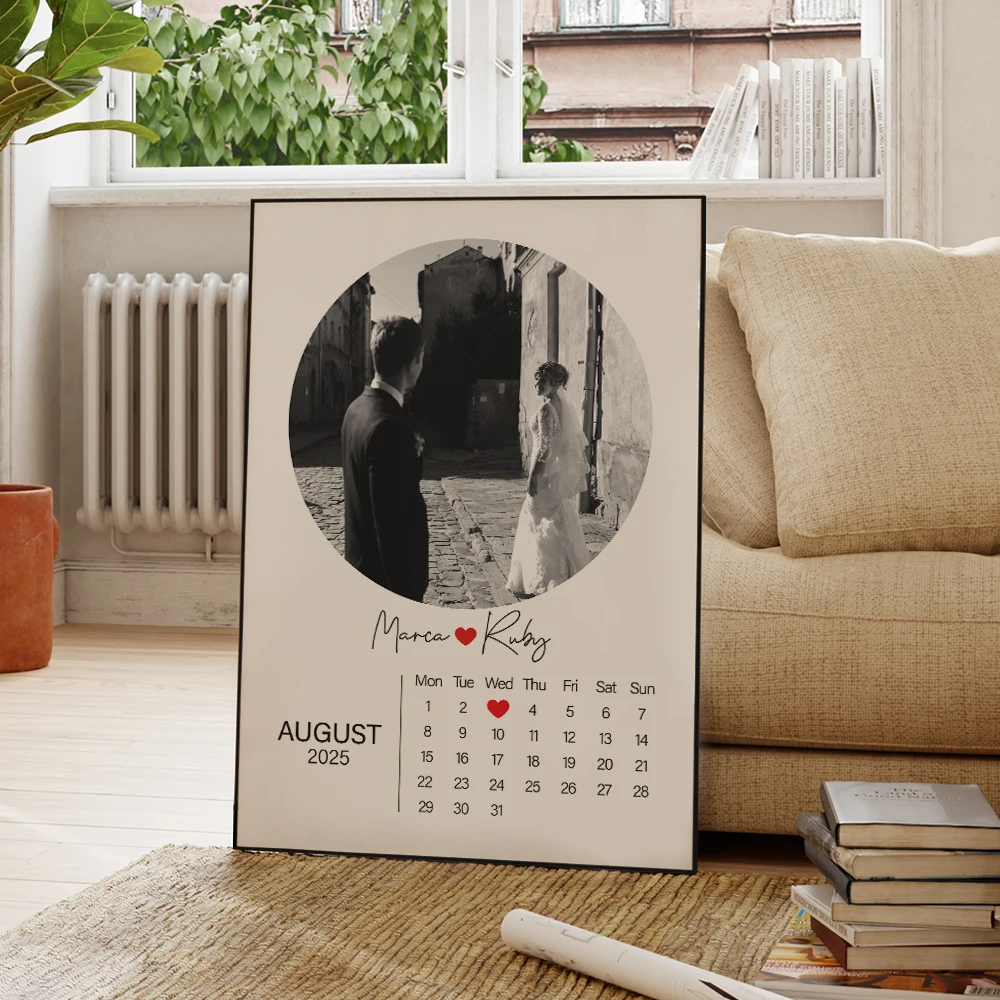 لوحة فنية حائطية حديثة مخصصة للذكرى السنوية للزوجين، طباعة على قماش، ملصق صور لتزيين غرفة النوم والمنزل